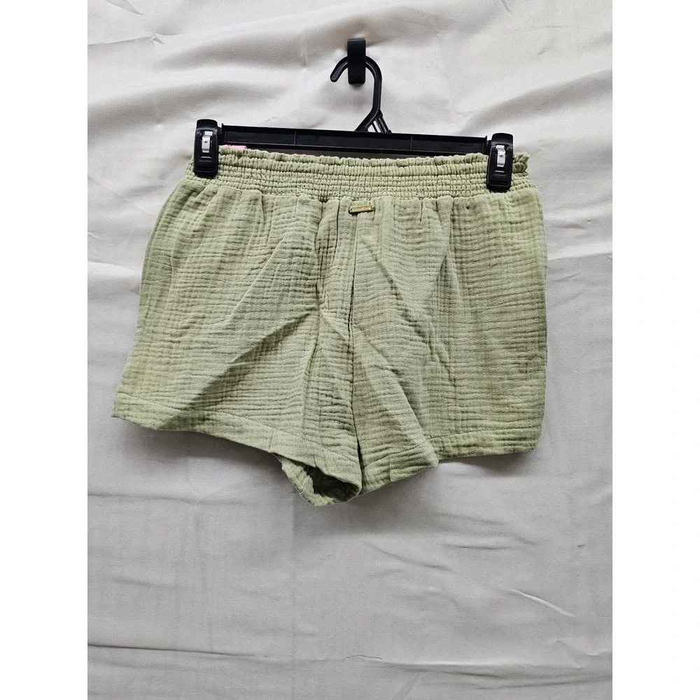 Billabong Womens In The Waves Shorts Olive Cotton Relaxed Size Small